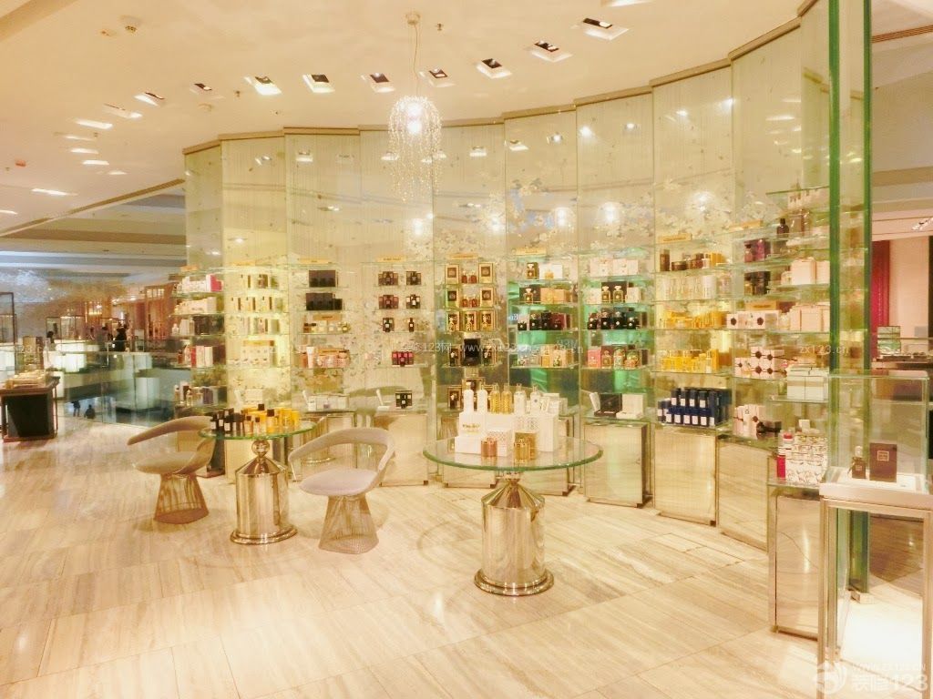 唯美商场韩国化妆品店设计图片