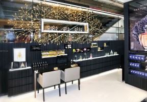 韩国化妆品店图片 玻璃背景墙装修效果图片