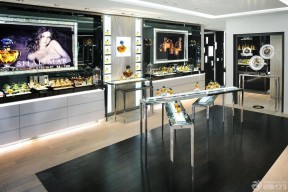 化妝品店設(shè)計(jì) 黑色木地板裝修效果圖片