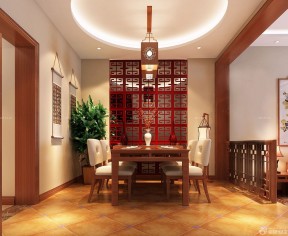 家庭別墅門檻石裝修效果圖 中式餐廳設(shè)計效果圖