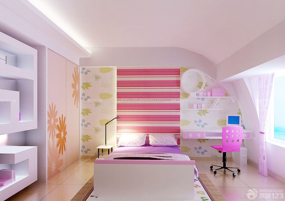 卧室墙面装饰壁纸颜色搭配效果图