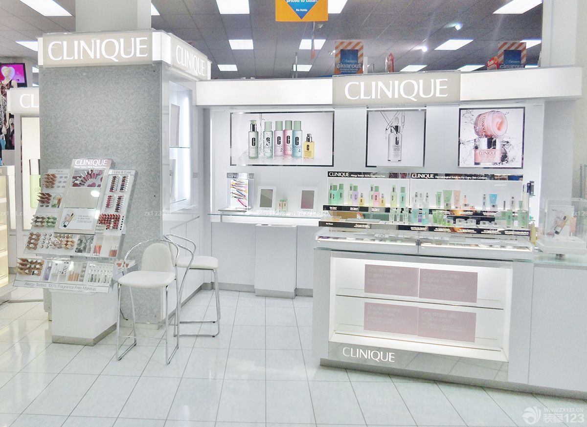 唯美商场韩国化妆品店设计效果图