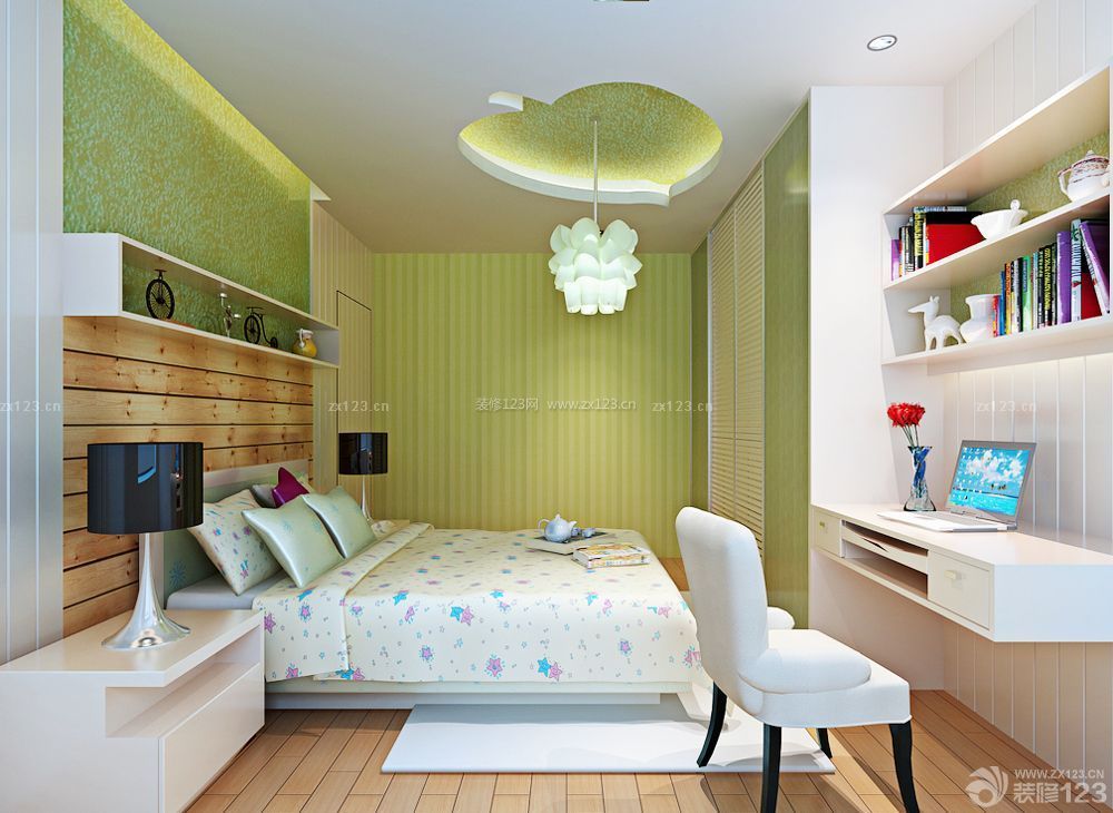 家装卧室壁纸颜色搭配效果图