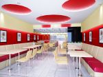 快餐店设计西式快餐桌装修效果图片