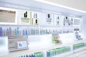 韩国化妆品店效果图 现代风格