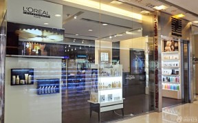 经典化妆品店门头装修产品展示柜图片欣赏