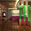 ktv室内浅色木地板设计效果图