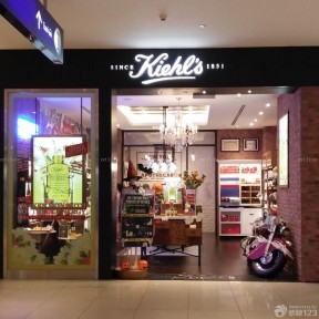 簡歐式風格化妝品店面門頭裝修