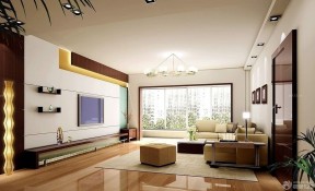 别墅客厅电视背景墙效果图2020简约 简约室内装修