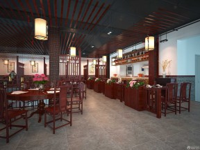 中式风格装修图片 饭店室内装修