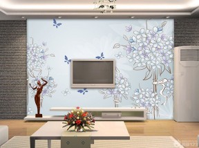 電視背景墻手繪圖片大全 現(xiàn)代簡約風(fēng)格客廳