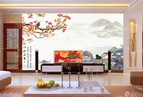 電視背景墻手繪圖片大全 小戶型新中式裝修設(shè)計(jì)