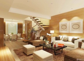跃层楼梯法式装修效果图 小户型家居装修设计