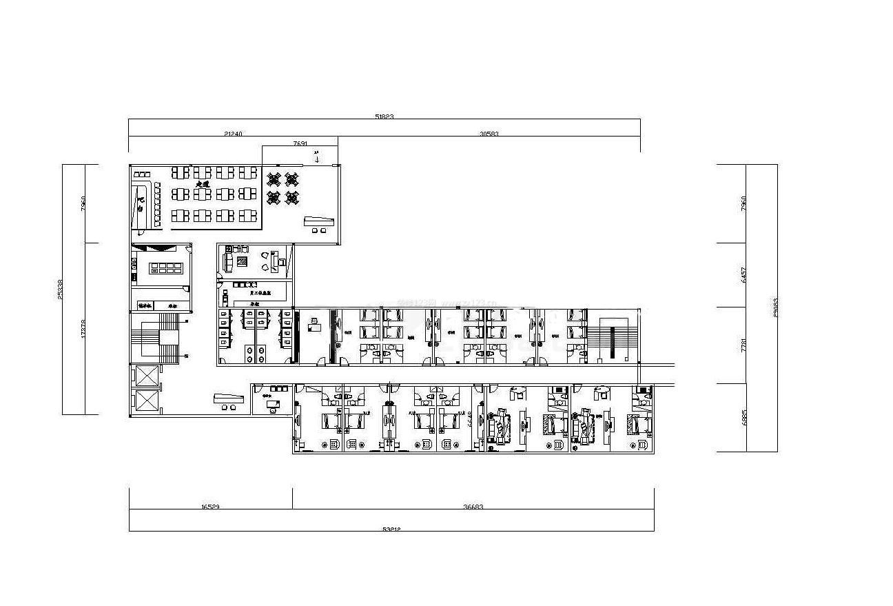 簡單快捷酒店設(shè)計(jì)平面圖