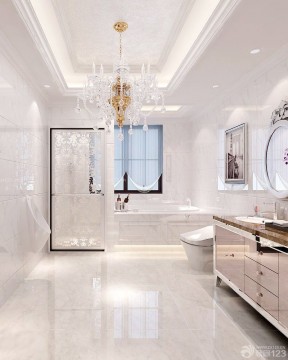 浴室设计效果图 白色墙面装修效果图片