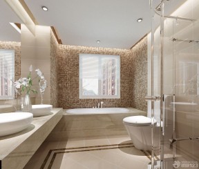 浴室设计效果图 马赛克背景墙