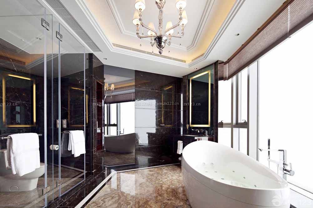 现代奢华浴室装修吊顶效果图片