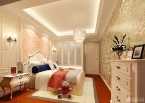 欧式家装卧室设计温馨墙纸图片