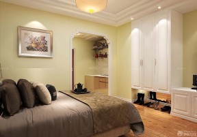 现代简装家居卧室墙面颜色设计装修样板图