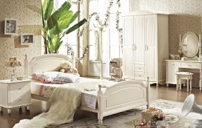 现代美式简装家居卧室室内设计样板图
