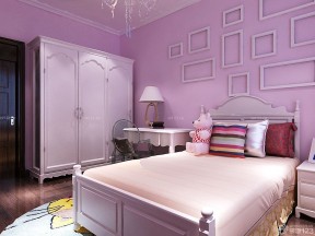 现代简装家居卧室墙面颜色装修样板图