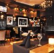 时尚小型酒吧设计黑色墙面装修效果图片
