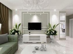 小三室房屋电视背景墙装修隔断效果图