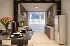 客厅餐厅开放厨房一体装修效果 小户型室内设计