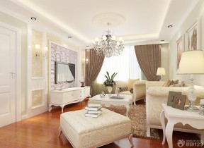 简约欧式客厅装修效果图 欧式布艺沙发