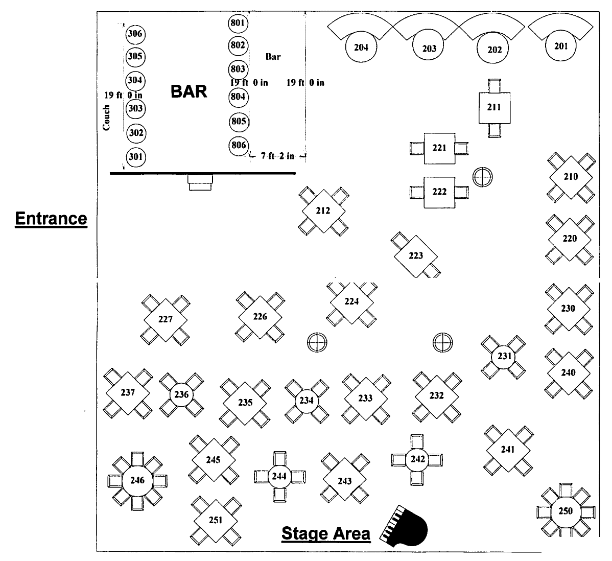 簡約酒吧設(shè)計(jì)平面圖欣賞