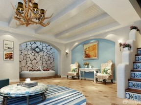 客厅地毯图片 地中海别墅