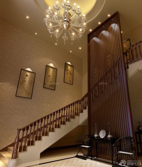阁楼楼梯间设计 欧式新古典
