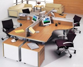 小型办公室摆设 办公桌椅装修效果图片