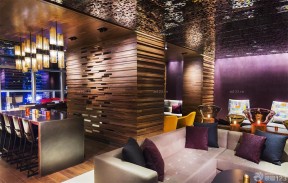 主题酒吧装修风格紫色墙面效果图片