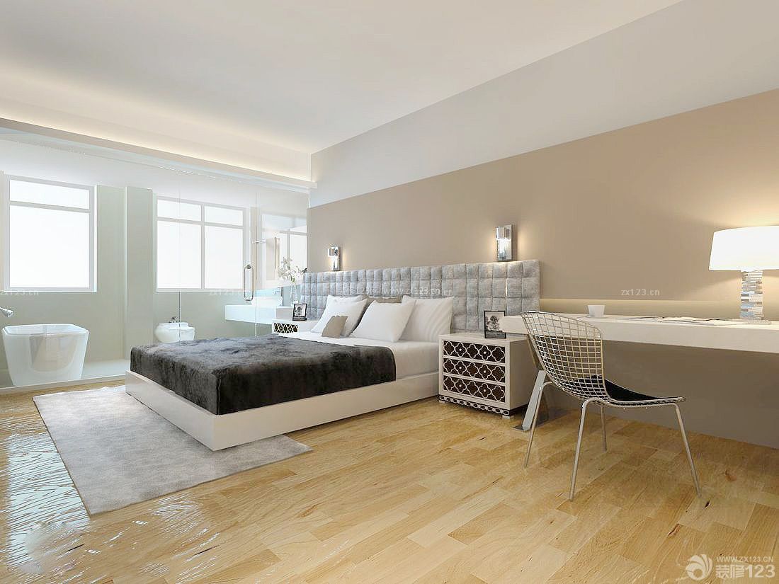 新房现代欧式风格卧室装潢设计样板房