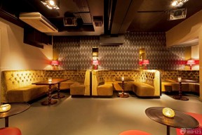 创意地下室小酒吧装修风格抽象图案壁纸效果图片