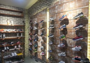 运动鞋店砖墙墙面装修效果图片
