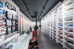 运动鞋店装修效果图 白色鞋柜