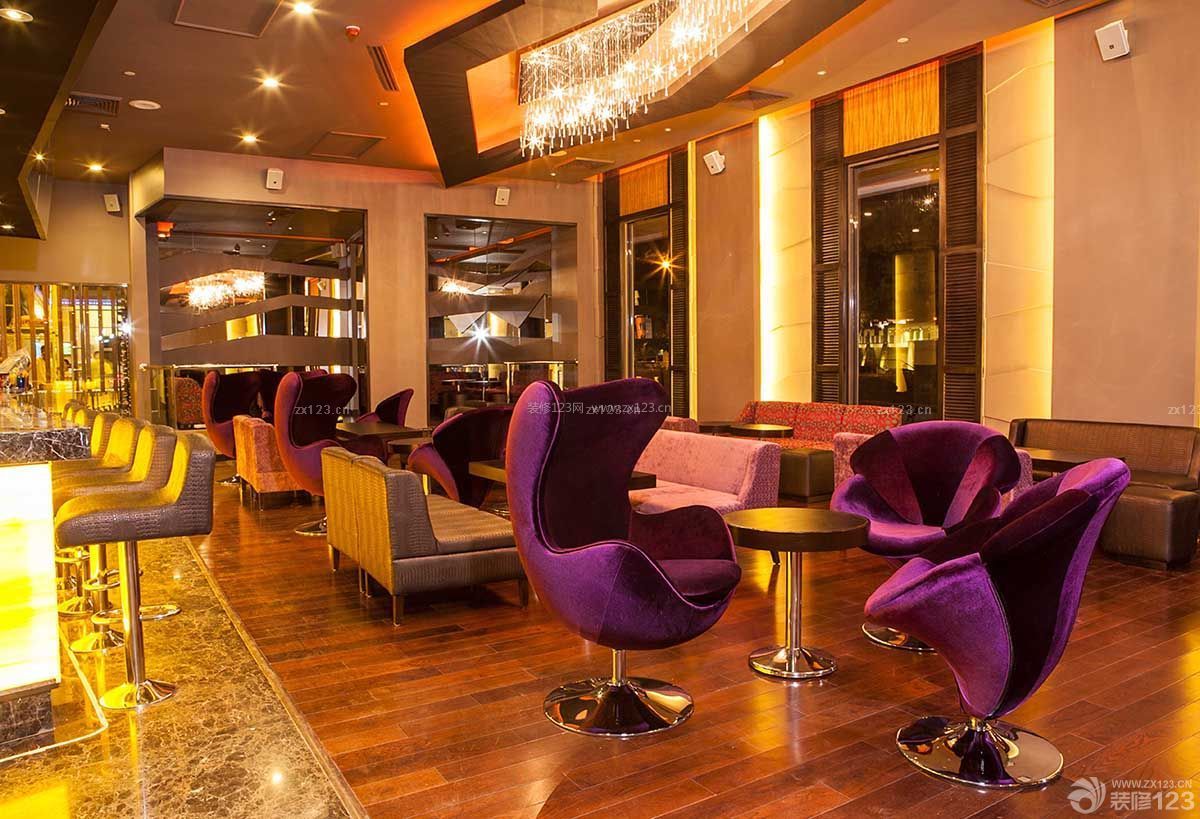 温馨100平方酒吧单人沙发装修设计效果图片