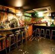 创意主题酒吧手绘墙画装修效果图