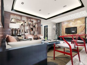 中式客廳裝修效果圖欣賞 靠背椅裝修效果圖片