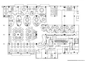 大型酒吧室內(nèi)吧臺(tái)設(shè)計(jì)平面圖