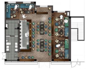 精美小酒吧室内设计平面图