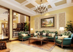 别墅客厅设计 组合沙发装修效果图片
