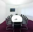 2023公司会议室白色墙面装修设计效果图片