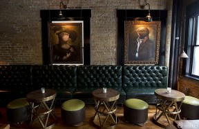 创意欧美风格酒吧墙砖墙面装修效果图片