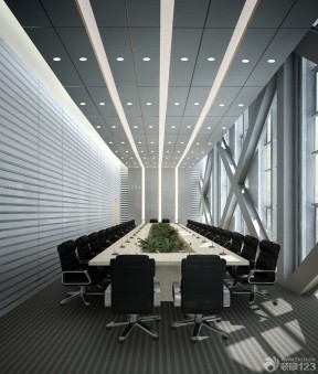 公司会议室设计 室内吊顶装修效果图片