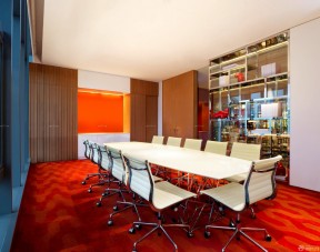 公司会议室设计 红色地毯贴图