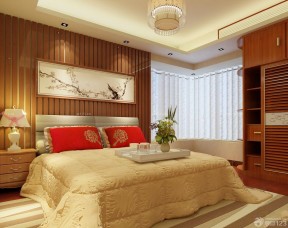 主臥裝修設(shè)計(jì)效果圖 木質(zhì)背景墻裝修效果圖片