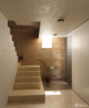 现代公司楼梯间设计 盆栽植物图片